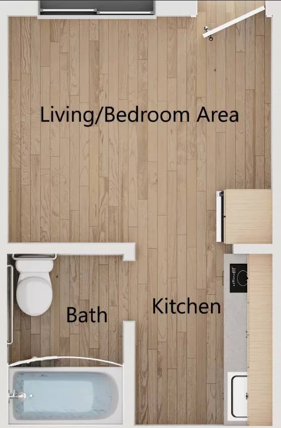 Studio (1) ADA 119 floor plan